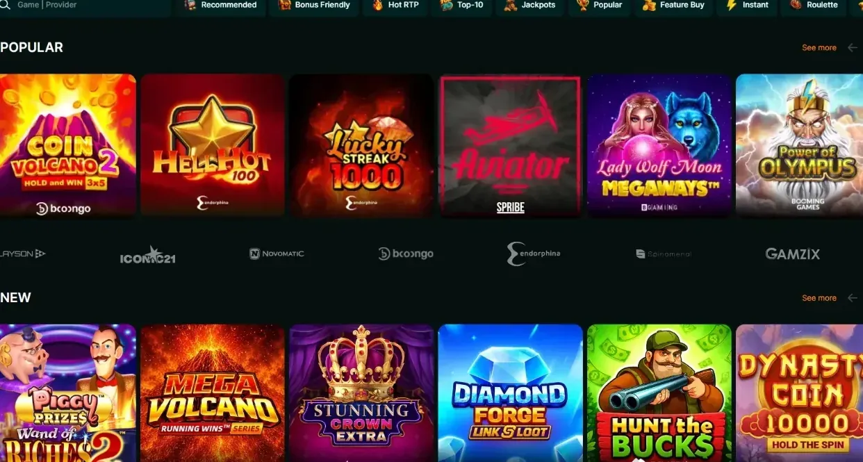 Luckygem spelaanbod met slots live casino en crash games met Aviator