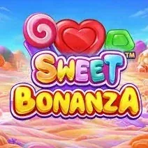 Sweet Bonanza slot met snoepjes en fruit symbolen op tumble grid